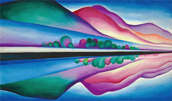 O'Keeffe-inspired Landscapes in Acrylic