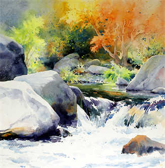 Watercolor Unleashed – Wet & Wild! Paint a Woodsy Creek in Brilliant Color