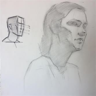 Structural Portrait Drawing