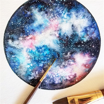Watercolor Galaxy Family Painting Workshop
