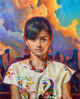 Explosive Colorful Portrait Painting