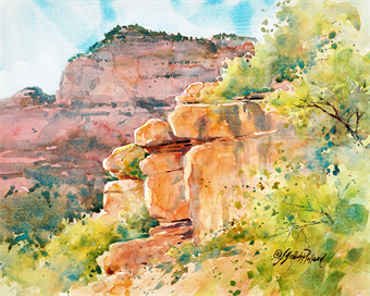 Watercolor Unleashed – A Landscape of Cliffs, Rocks & Boulders