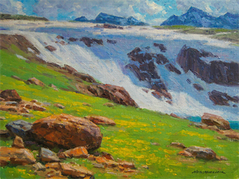 Painting in Beartooth, Montana