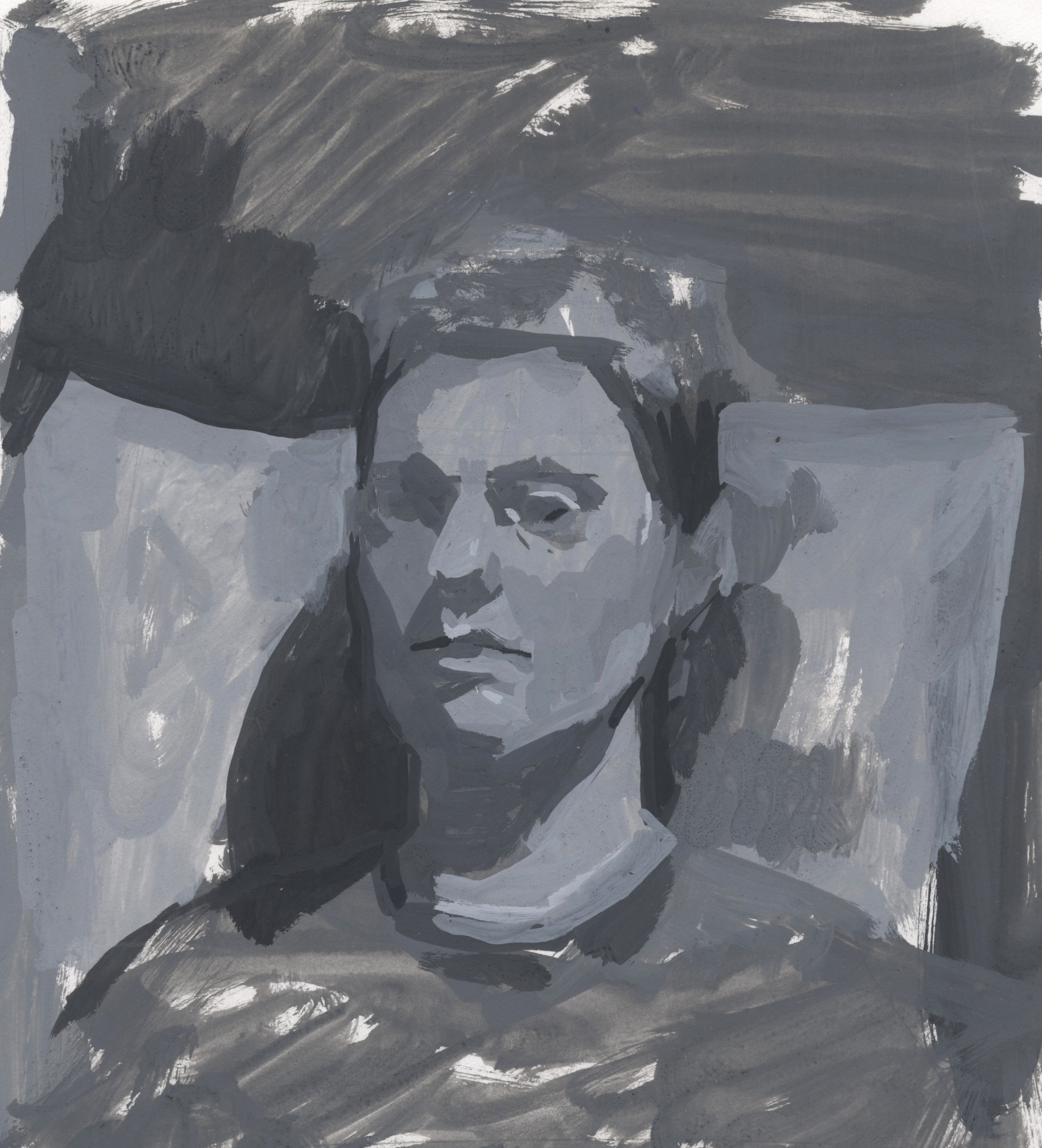 B/W Gouache Portraits