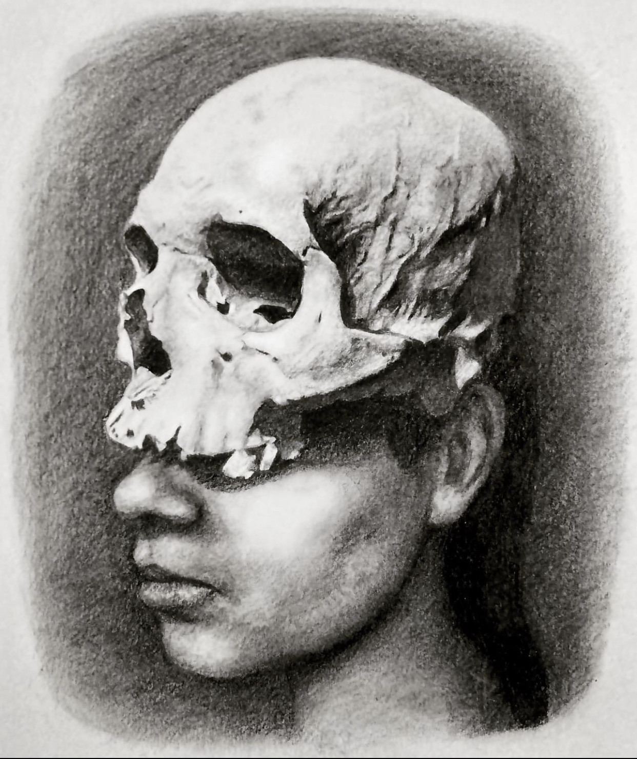 Charred Bones- Momento Mori with Charcoal