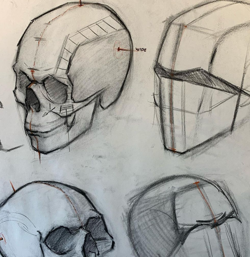 Structural Portrait Drawing