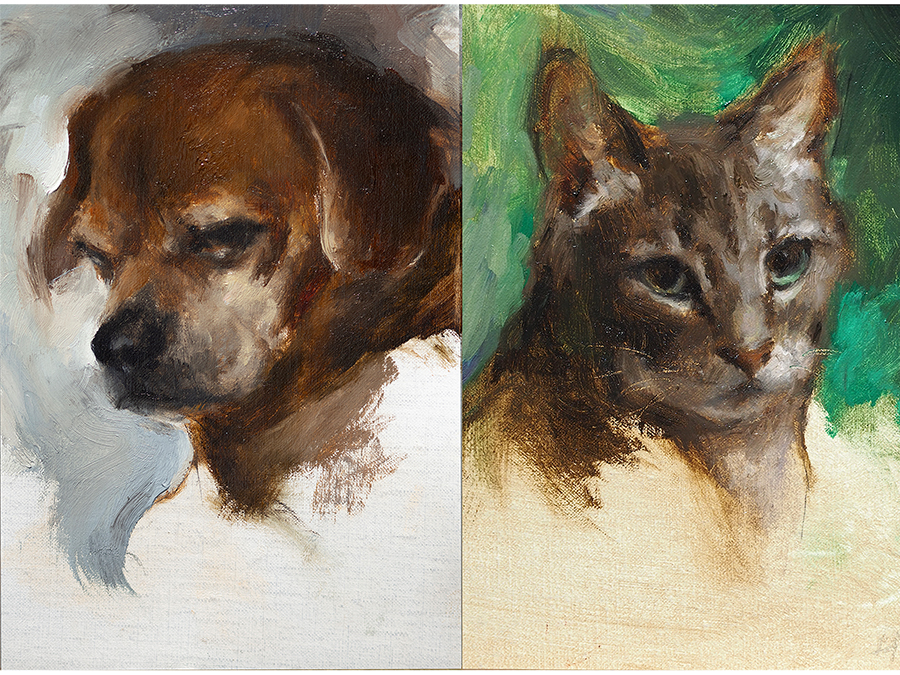 Pet Portraits in Oil