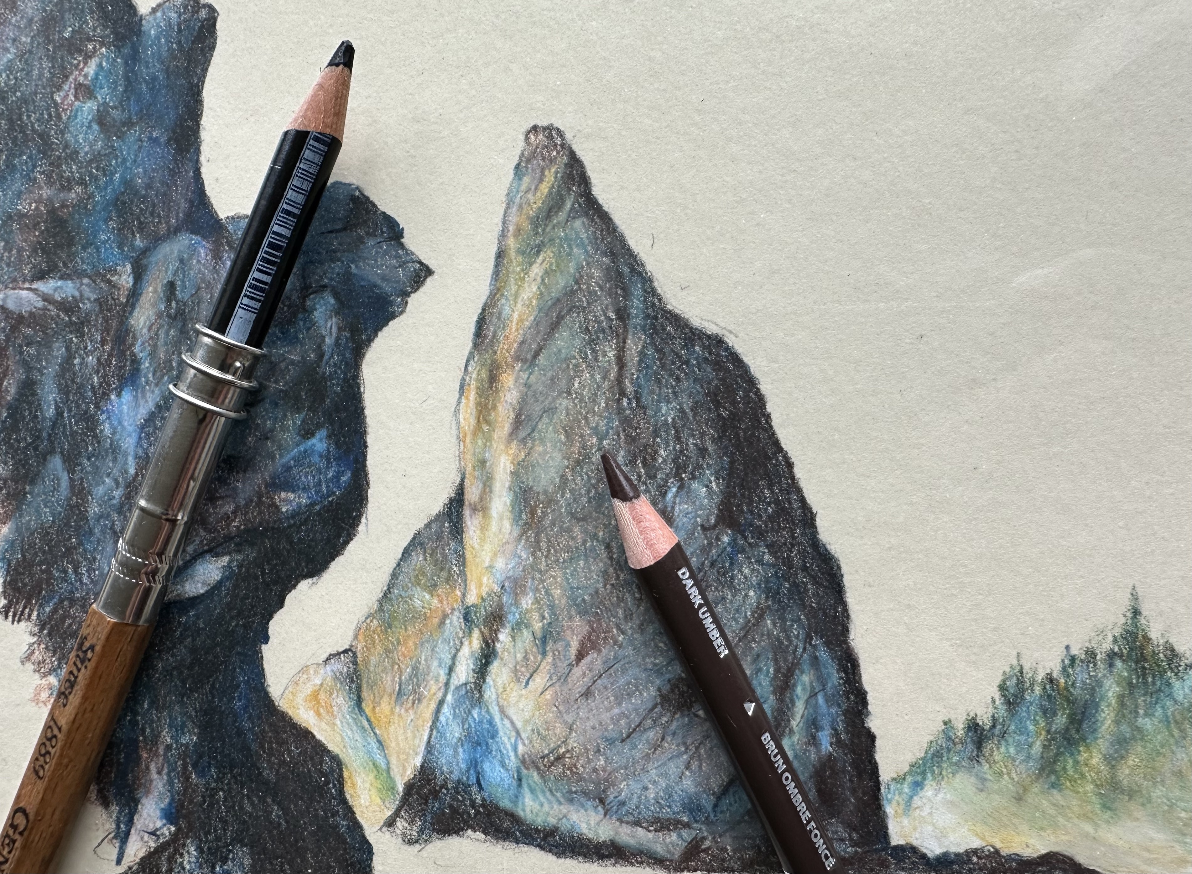 Coastal Landscapes in Colored Pencil